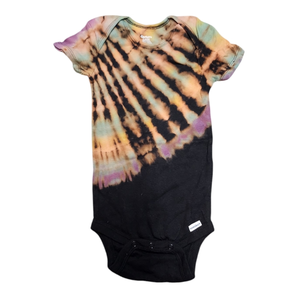 New Gerber Baby Reverse Tie Dye Bodysuit Handmade 12 Months